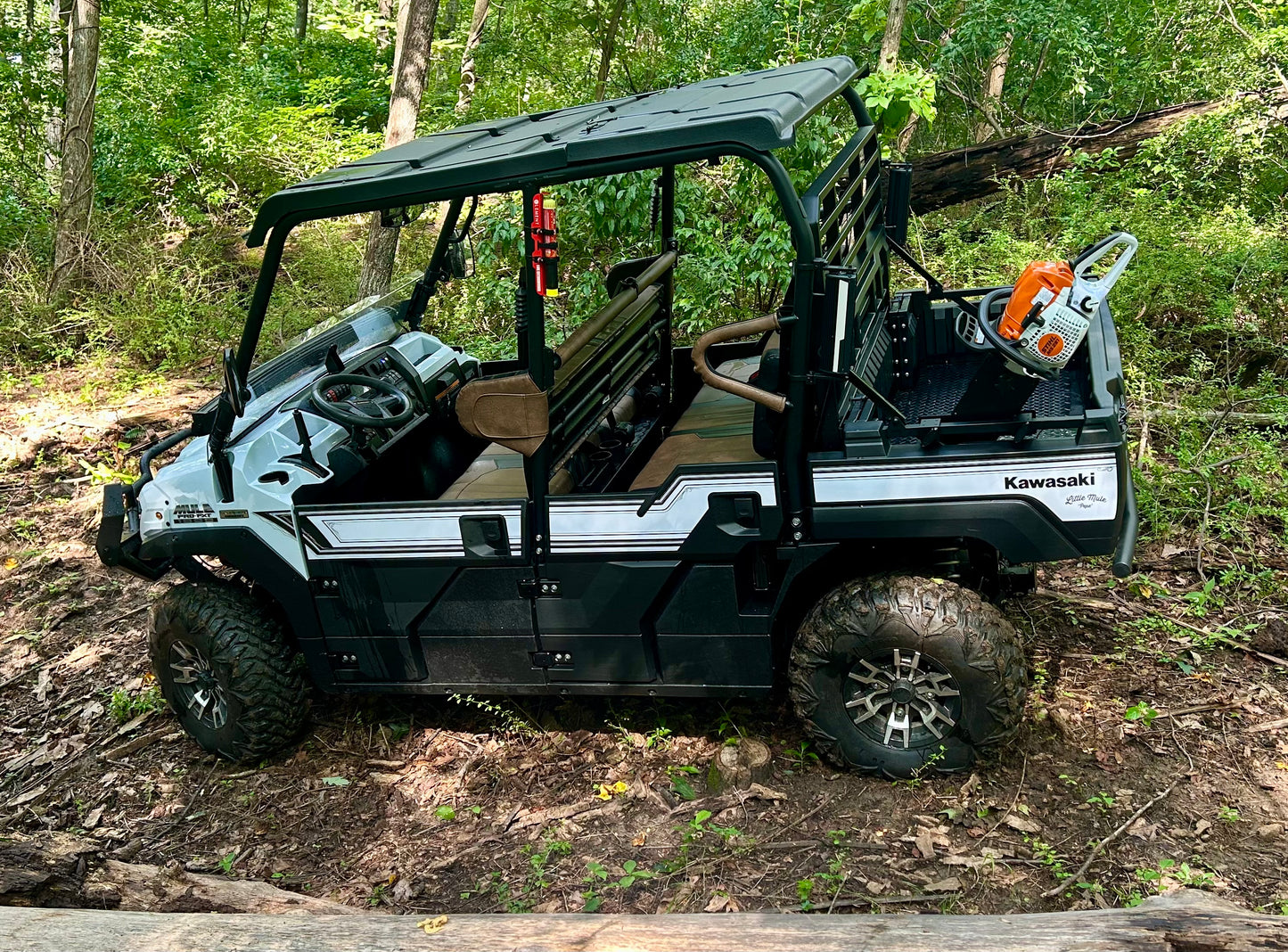 Kawasaki Mule FXT Side Rail Chainsaw Mount - Driver’s Side