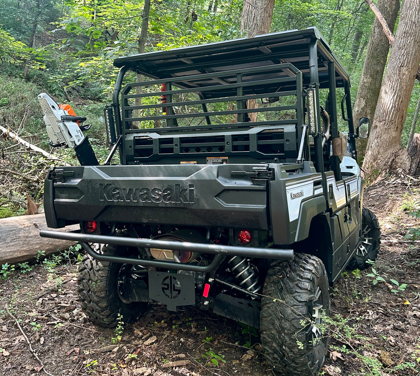 Kawasaki Mule FXT Side Rail Chainsaw Mount - Driver’s Side