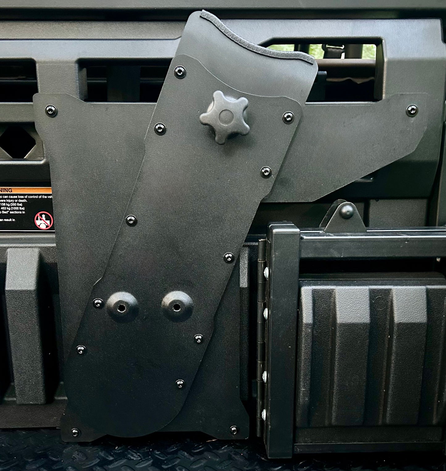 Kawasaki Mule Pro Headache Rack Chainsaw Mount w/ RotoPax Option - Passenger Side