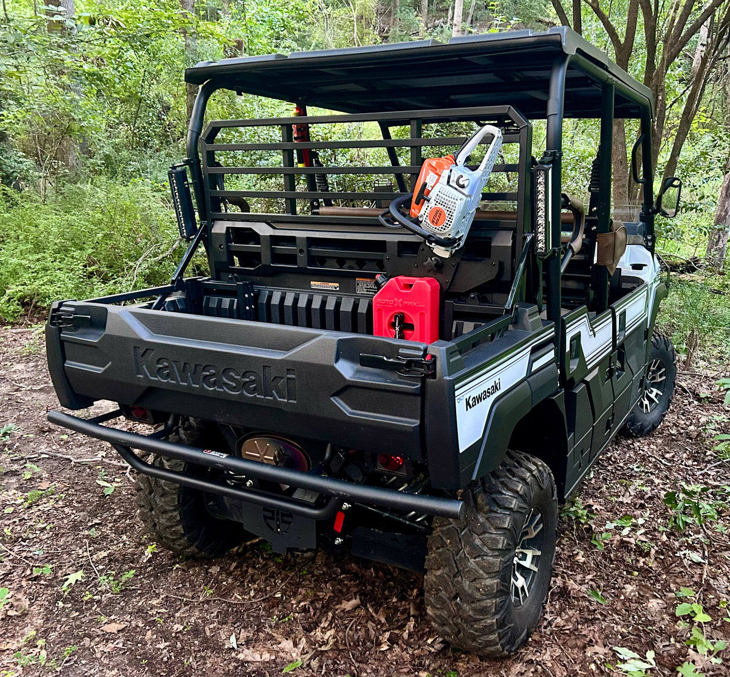 Kawasaki Mule Pro Headache Rack Chainsaw Mount w/ RotoPax Option - Passenger Side