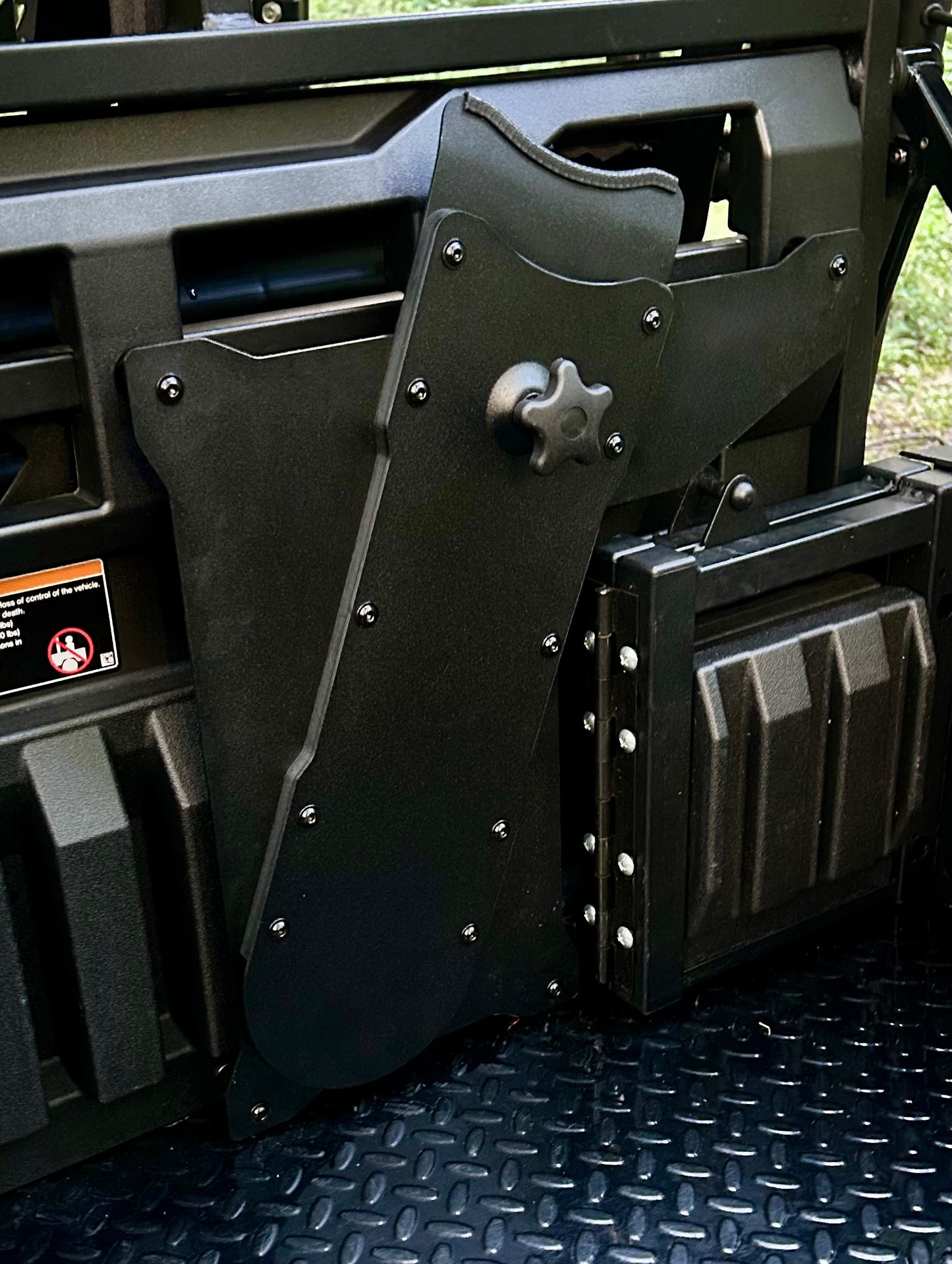 Kawasaki Mule Pro Headache Rack Chainsaw Mount - Passenger Side