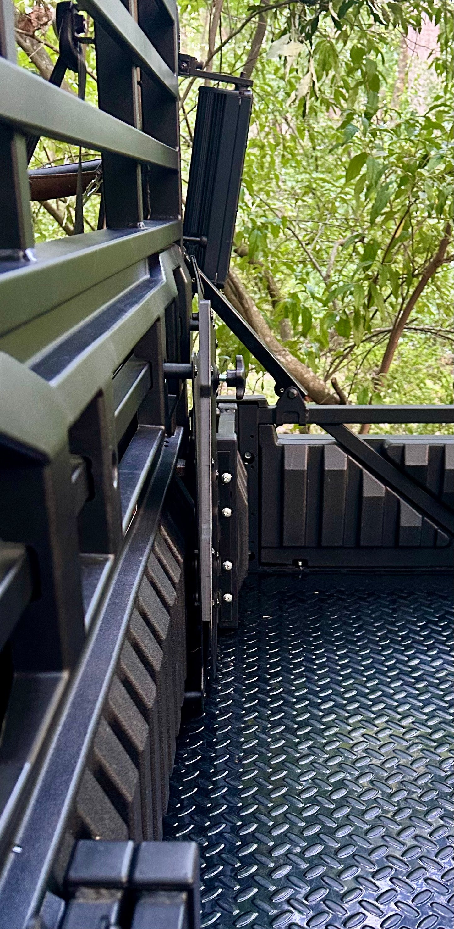Kawasaki Mule Pro Headache Rack Chainsaw Mount - Passenger Side