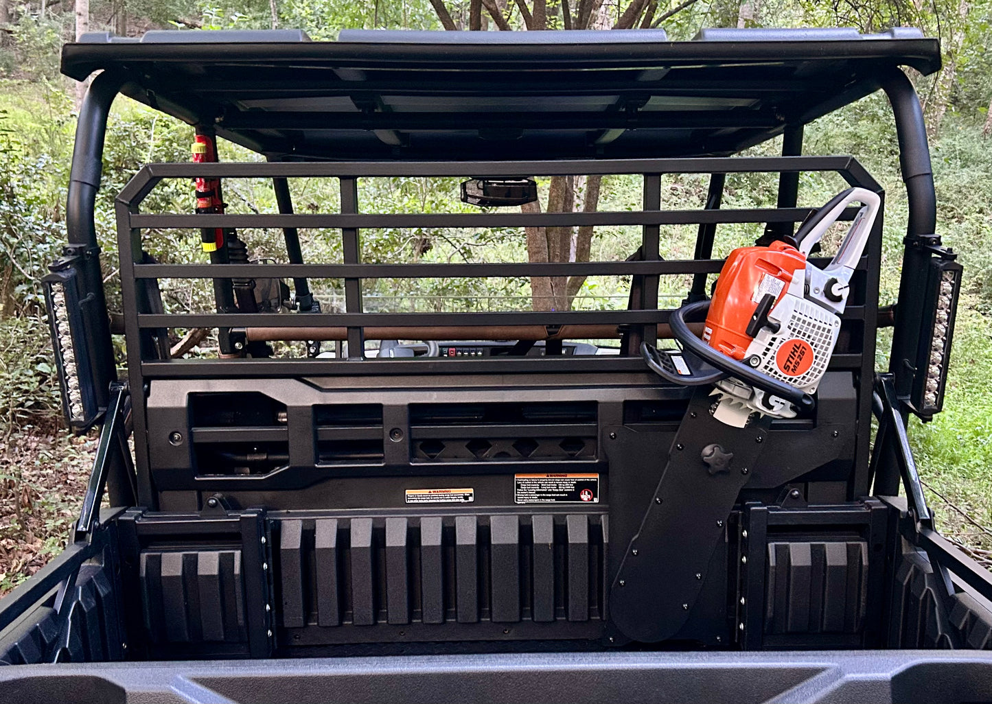 Kawasaki Mule Pro Headache Rack Chainsaw Mount - Passenger Side