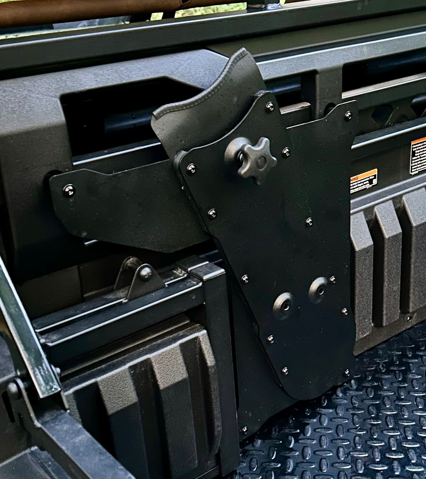 Kawasaki Mule Pro Headache Rack Chainsaw Mount w/ RotoPax Option - Driver’s Side