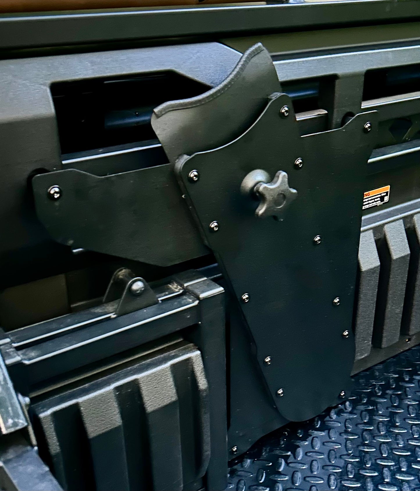 Kawasaki Mule Pro Headache Rack Chainsaw Mount - Driver’s Side