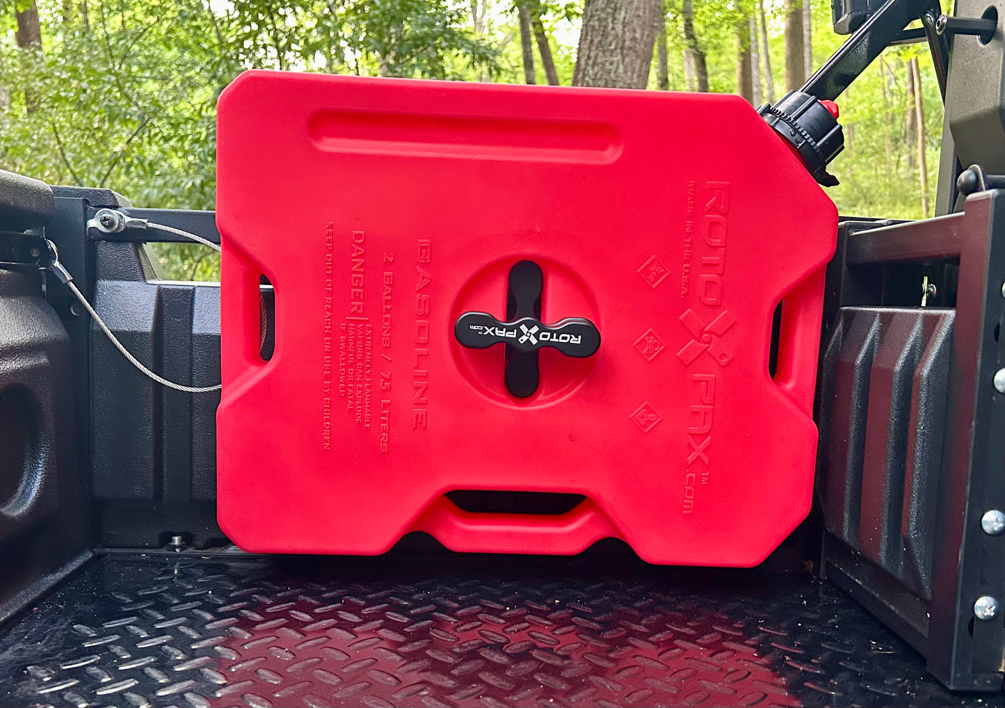 Kawasaki Mule Pro Bed Mount for 2 Gallon RotoPax - Driver Side
