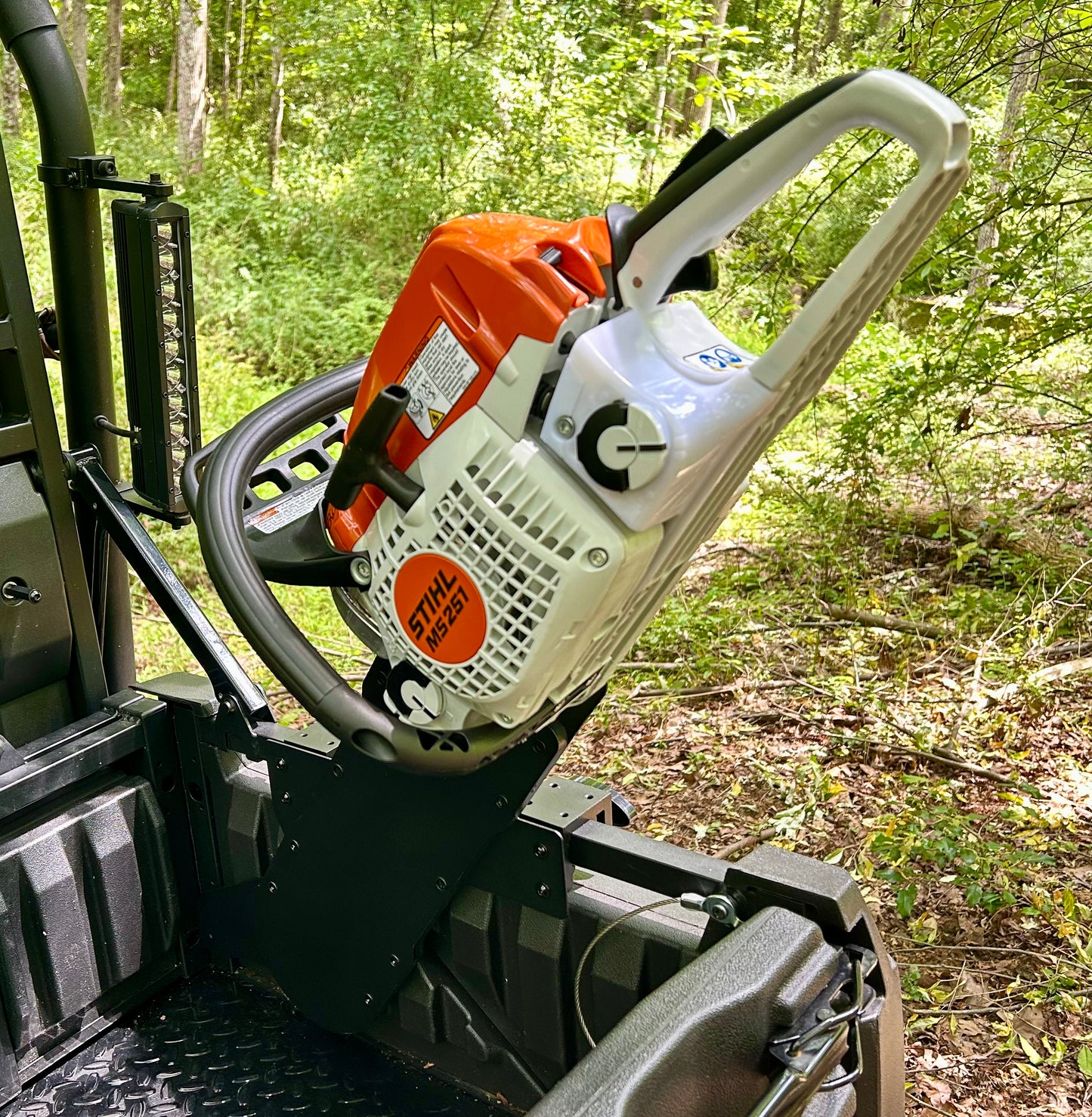 Kawasaki Mule FXT Side Rail Chainsaw Mount - Passenger’s Side