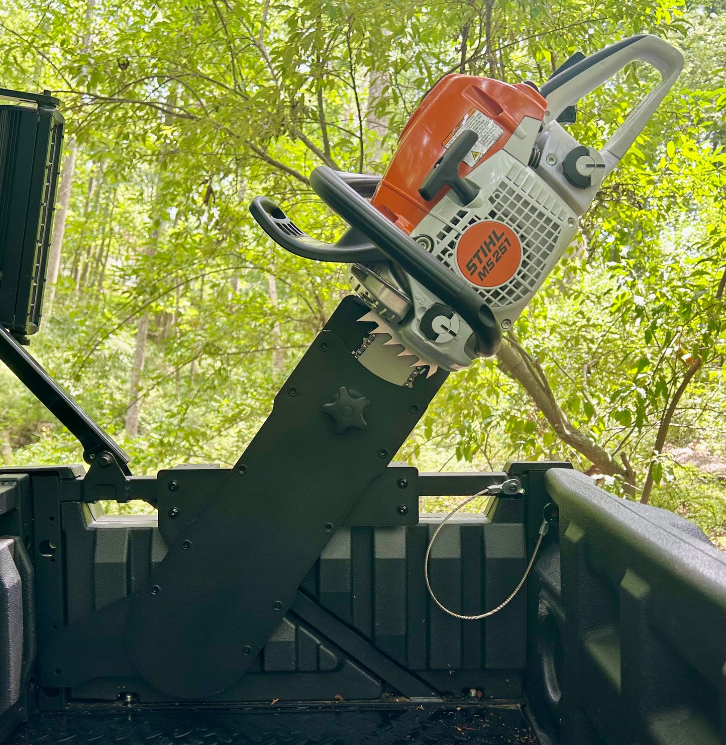 Kawasaki Mule FXT Side Rail Chainsaw Mount - Passenger’s Side