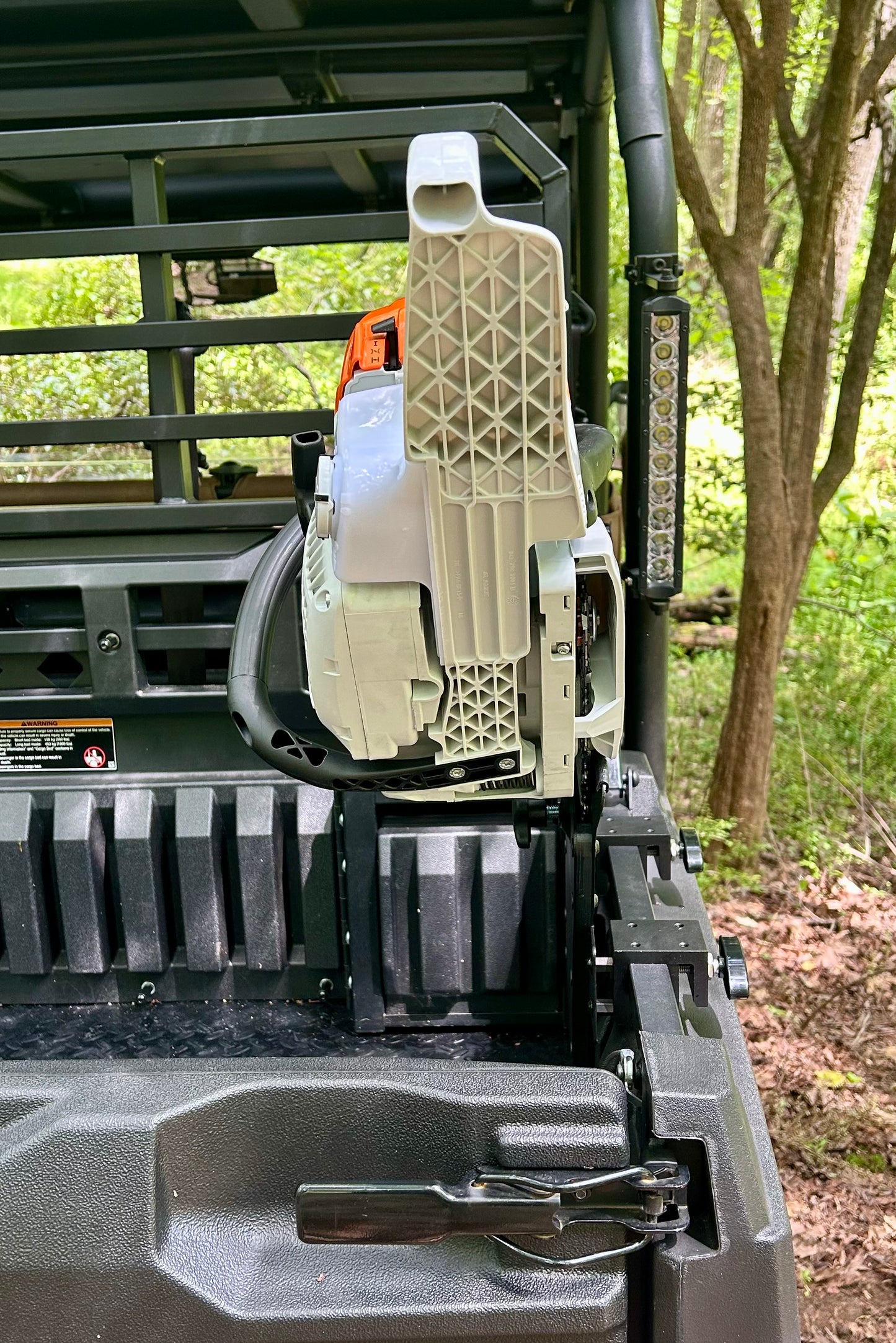 Kawasaki Mule FXT Side Rail Chainsaw Mount - Passenger’s Side
