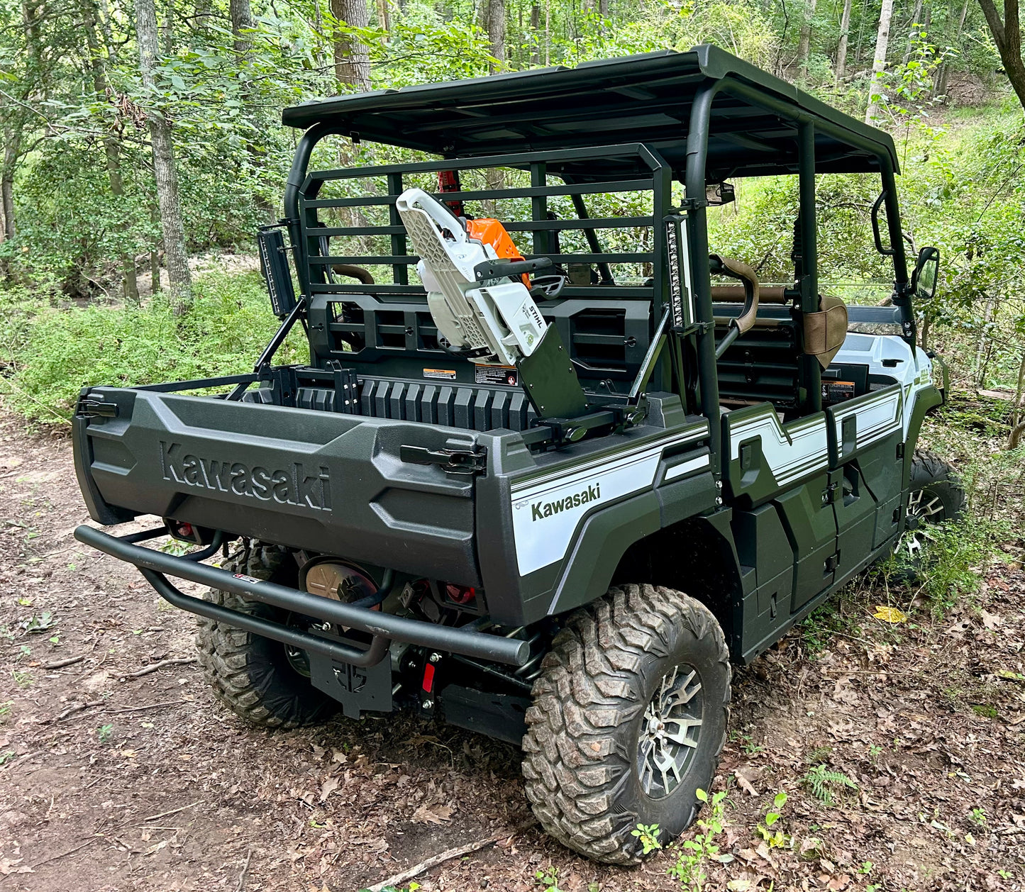 Kawasaki Mule FXT Side Rail Chainsaw Mount - Passenger’s Side